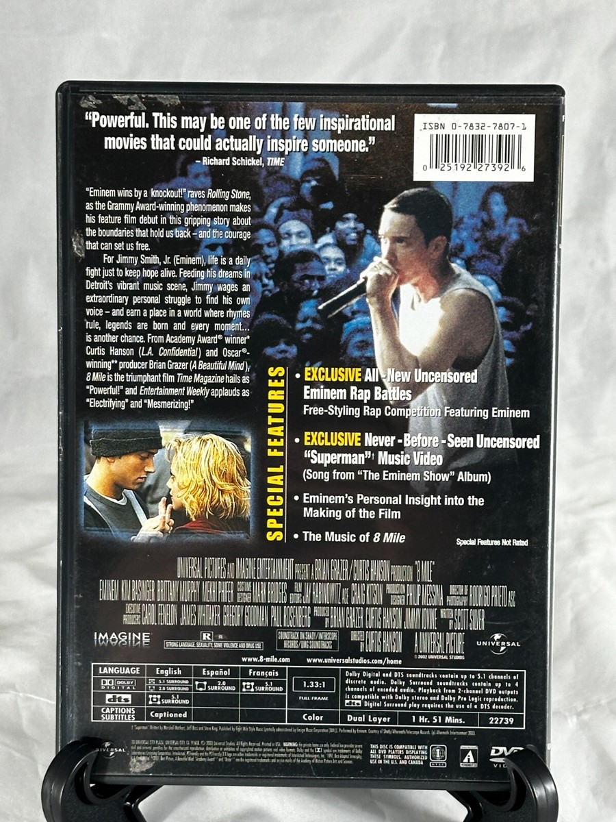 Eminem's 8 Mile DVD - Full Screen Edition - Classic Hip-Hop Drama