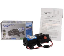 Everflo EF1000 Diaphragm Pump 12VDC 1.0GPM 3/8" Hose Barb Ports
