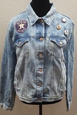 Houston Astros Custom Large Denim Jacket Baseball Jean Jacket MLB  Original B6