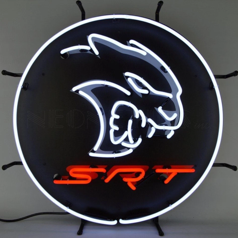 NEONETICS Dodge Hellcat SRT Neon Sign 24"x24"