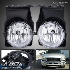 Clear Fog Lights Left+Right Fit For 03-06 GMC Sierra 1500 2500 3500 Pickup