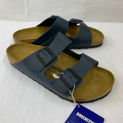 Birkenstock New w/ Box Arizona Blue Birko Flor Narrow Width