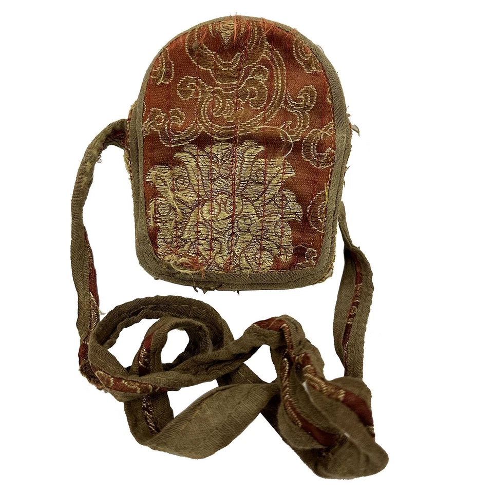 Antigua caja de oración Gau turquesa plata tibetana de principios del siglo XX Foto 4 de 4