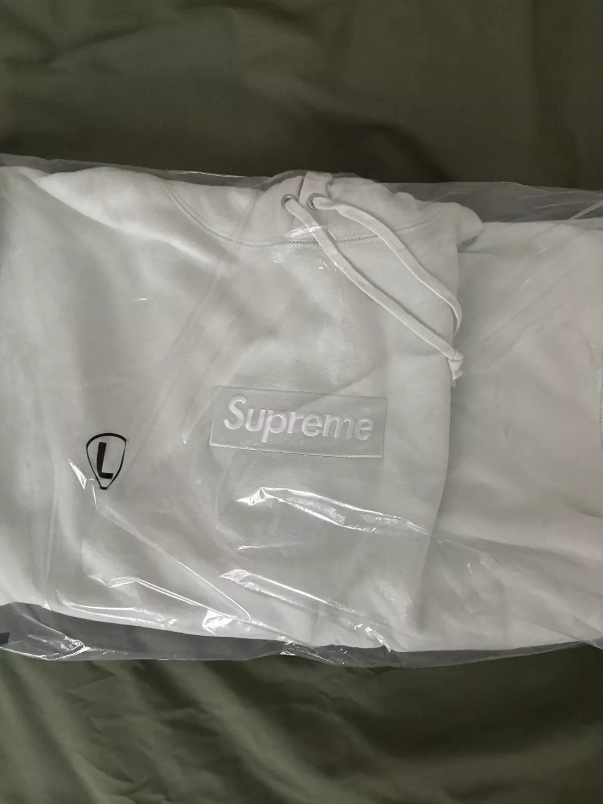 Sweat à capuche vert clair Supreme Box automne hiver 2023 BOGO taille L