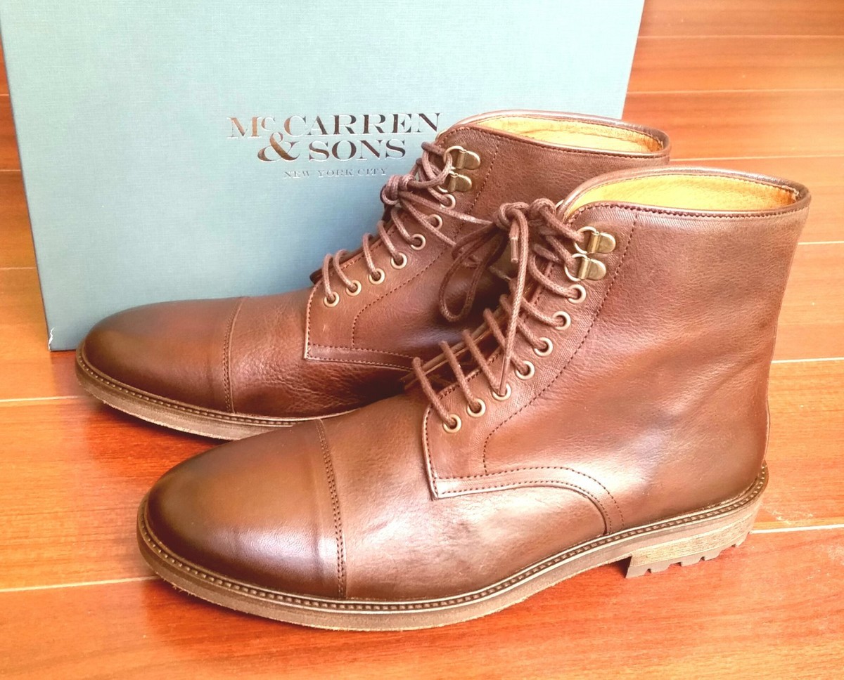 McCarren & Sons Brown leather/wool boots size 10 Stetson Brown Men main image 4