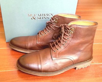McCarren & Sons Men\'s Brown and Navy Leather Boots McCarren & Sons Men Leather Boot - brown - US size 10 | eBay main image 2