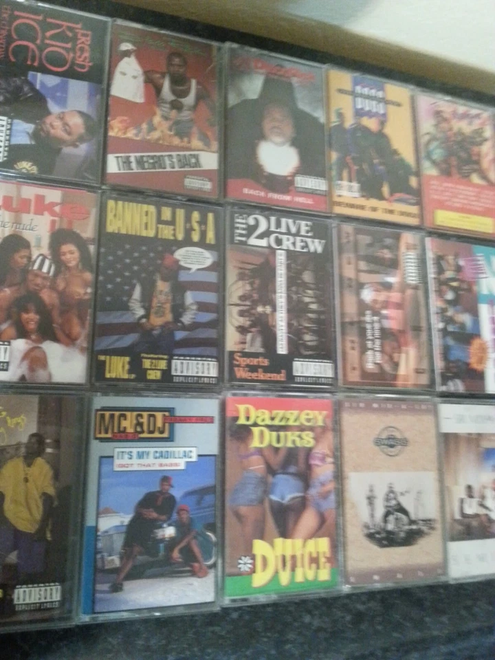 Lot of 33 Rap Cassette Tapes 90's Miami Bass Florida 2 live Crew Luke Skywalker Foto 4 de 4