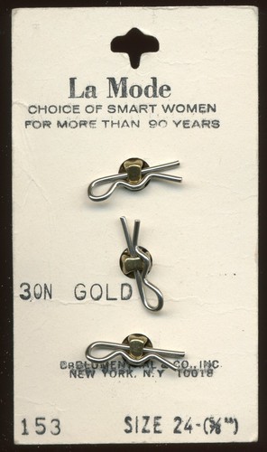 3 VINTAGE LA MODE GOLD W/ EAGLE 9/16" SHANK BUTTONS ON CARD NEW NEVER USED - Picture 2 of 2