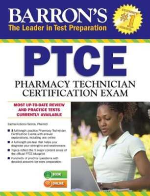 Barron's Ptce/Pharmacy Technician Certification Exam with Online Test: Used