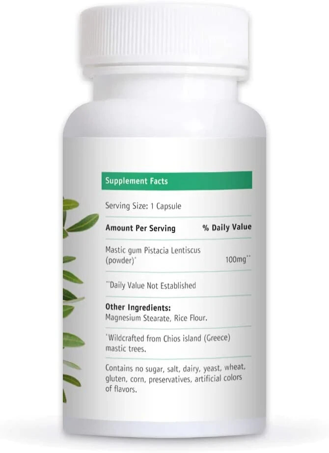 TELIAOILS CHIOS MASTIC GUM CAPSULES 1000mg | Non-GMO & Gluten-free