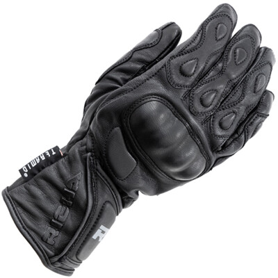 RICHA WP Racing schwarz Motorrad Leder wasserdicht verstärkte Handfläche Handschuhe