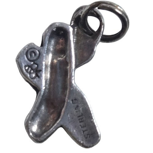 Pantofole da ballo vintage argento sterling ciondolo danza firmato e marcato sterling - Foto 3 di 3
