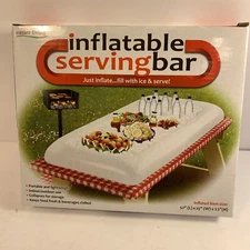Inflatable Ice Serving Buffet Bar with Drain Plug Salad Food & Drinks Tray New