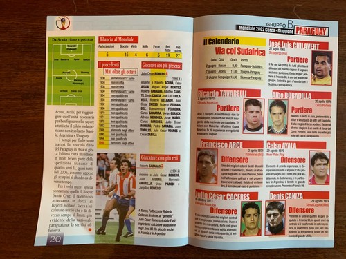Inserto Guerin Sportivo Mondiale 2002 Nazionale SPAGNA e avversari RAUL - Imagen 3 de 3