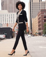 NEW EXPRESS 80 BLACK EDITOR HIGH WAISTED SKINNY PANTS SZ 6