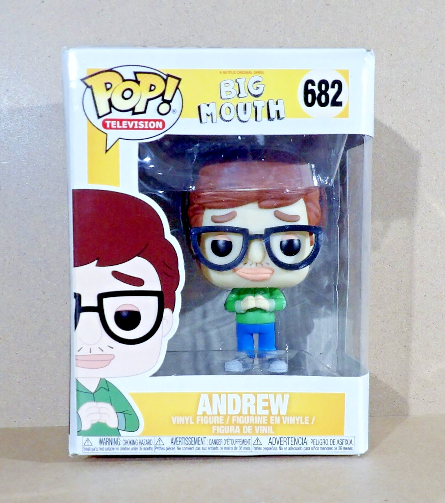 Funko Pop! Big Mouth - Andrew #682 Damaged Box