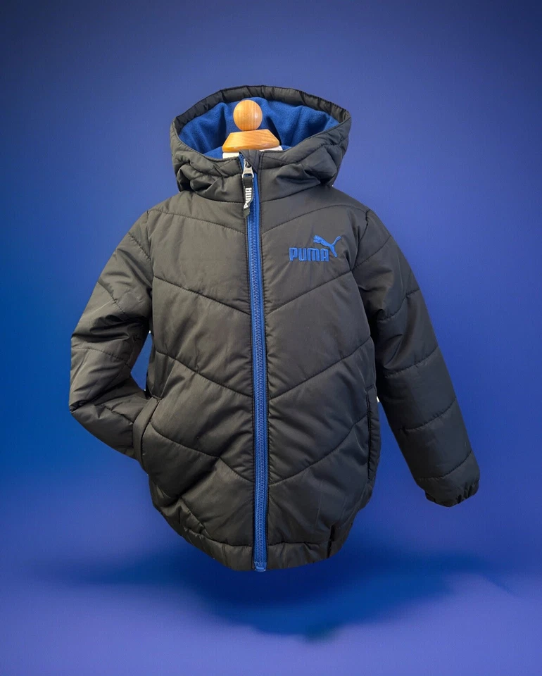 Puma Boys Puffer Bubble, Polar Fleece Lined Jacket, Size 7 - Image 4 of 4