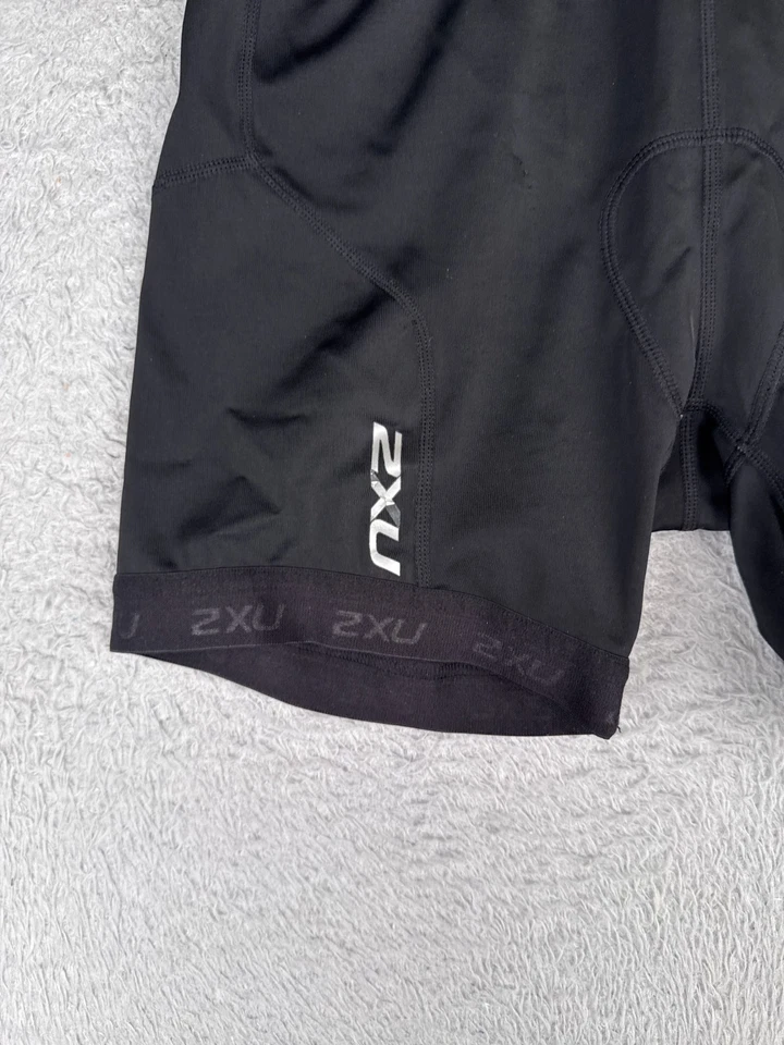 Shorts de ciclismo feminino 2XU extra grande preto poliéster elastano mistura acolchoado - Imagem 3 de 4