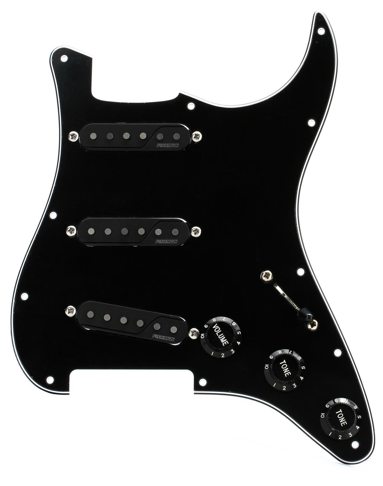 Накладка Fishman Fluence Stratocaster Loaded Pickguard - черная (2 упаковки) в комплекте