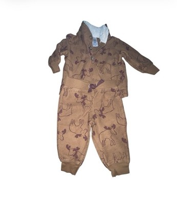 Carters Baby Moose 2 Piece Outfit 6 Months