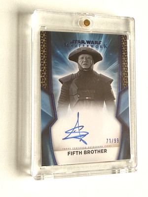 2025 STAR WARS MASTERWORK: SUNG KANG AUTO as ''FIFTH BROTHER'' BLUE /99 #A-FB