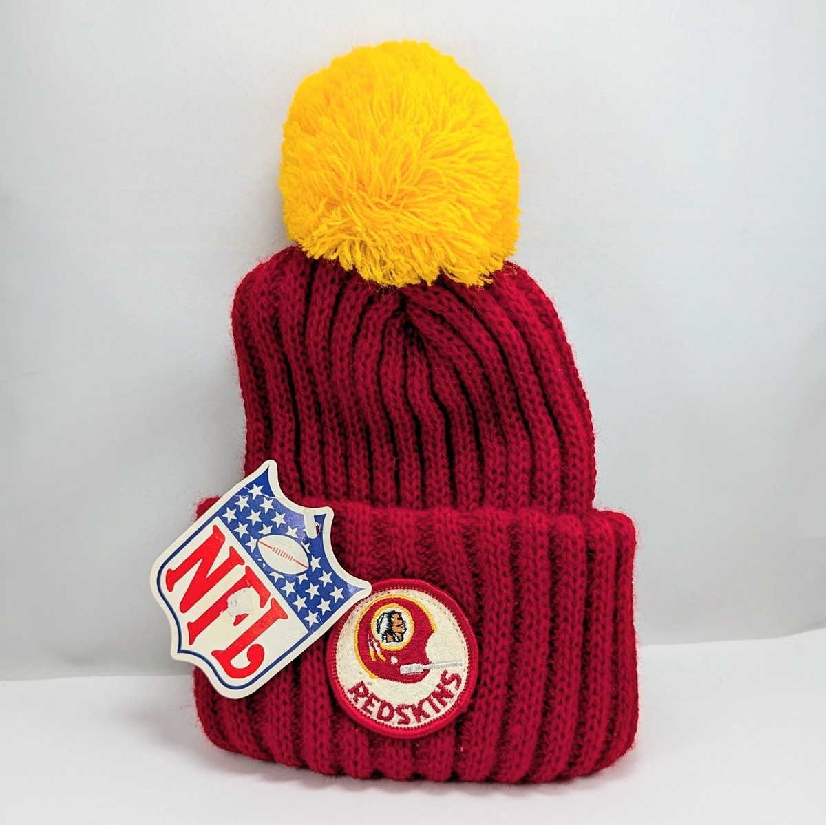 Washington Redskins Wigwam NFL Pom Pom Winter Hat Vintage 70s