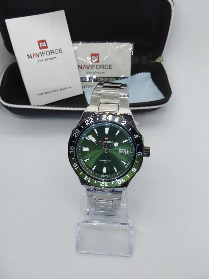 Мужские кварцевые часы PRX Style с зеленым черным безелем 42 мм зеленый циферблат модель 9249 - Изображение 2 из 4