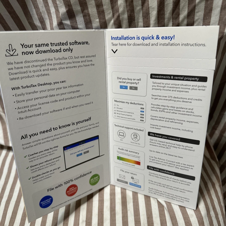 2024 Intuit Turbotax Premier Investments Rental Federal State Window Mac Sealed - Image 2 of 4