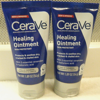Cerave 2 Tubes Healing Ointment For Dry Cracked And Chafed Skin 1.89 oz New