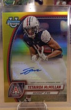 2024 Bowman Chrome Prospect Autographs Tetairoa McMillan  Yellow Refractor /75 