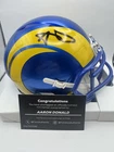 Aaron Donald Los Angeles Rams Autographed Mini Helmet Fanatics Underwraps COA