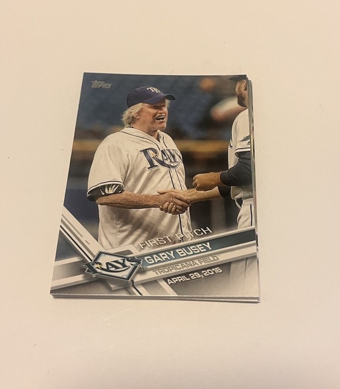 2017 Topps Celebrity First Pitch Lot of 9~Gary Busey, Shatner~Yankees~NM-M+