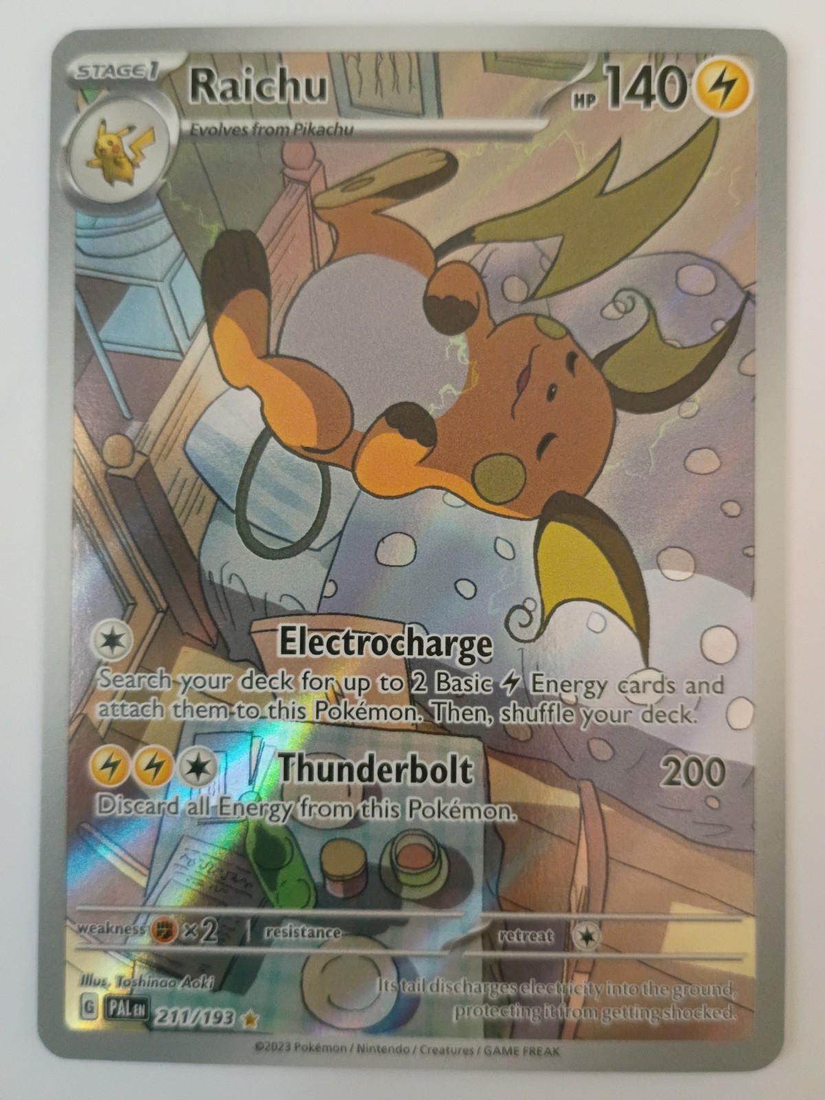 Raichu 211/193 Holo Illustration Rare Paldea Evolved Pokemon TCG Card English NM