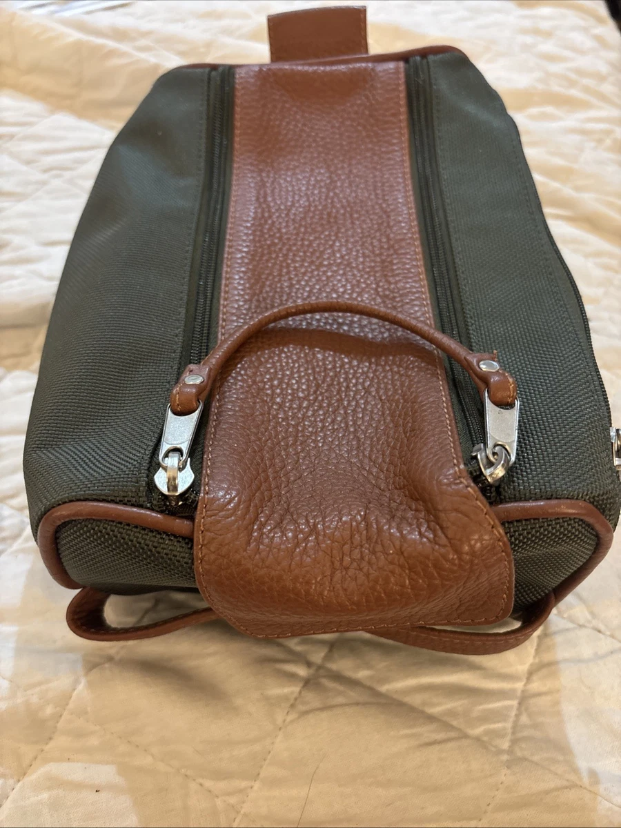 Bosca Men’s Nylon and Leather Toiletry Kit