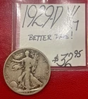 1929-D Walking Liberty Half Dollar (VG) Very Good Cond! “Better Date” ENN Coins