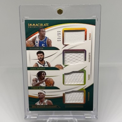 Fox Murray Maxey Shai 2xMVP 2023-24 immaculate Quad Jersey /99 #IQM-FMM