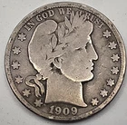 1909-S *SILVER* Barber Silver Half Dollar  *SILVER*