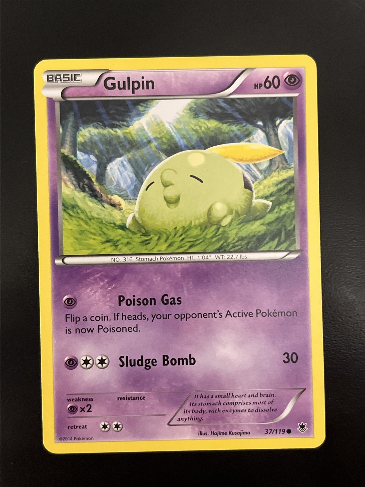 Pokémon TCG Gulpin 37/119 XY Phantom Forces Regular Common LP