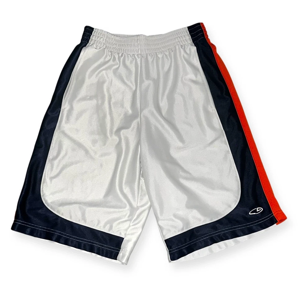 Pantalones Cortos de Baloncesto C9 By Champion De Colección Raros Brillantes Deslumbrantes Blanco Naranja Negro Pequeños Foto 2 de 4