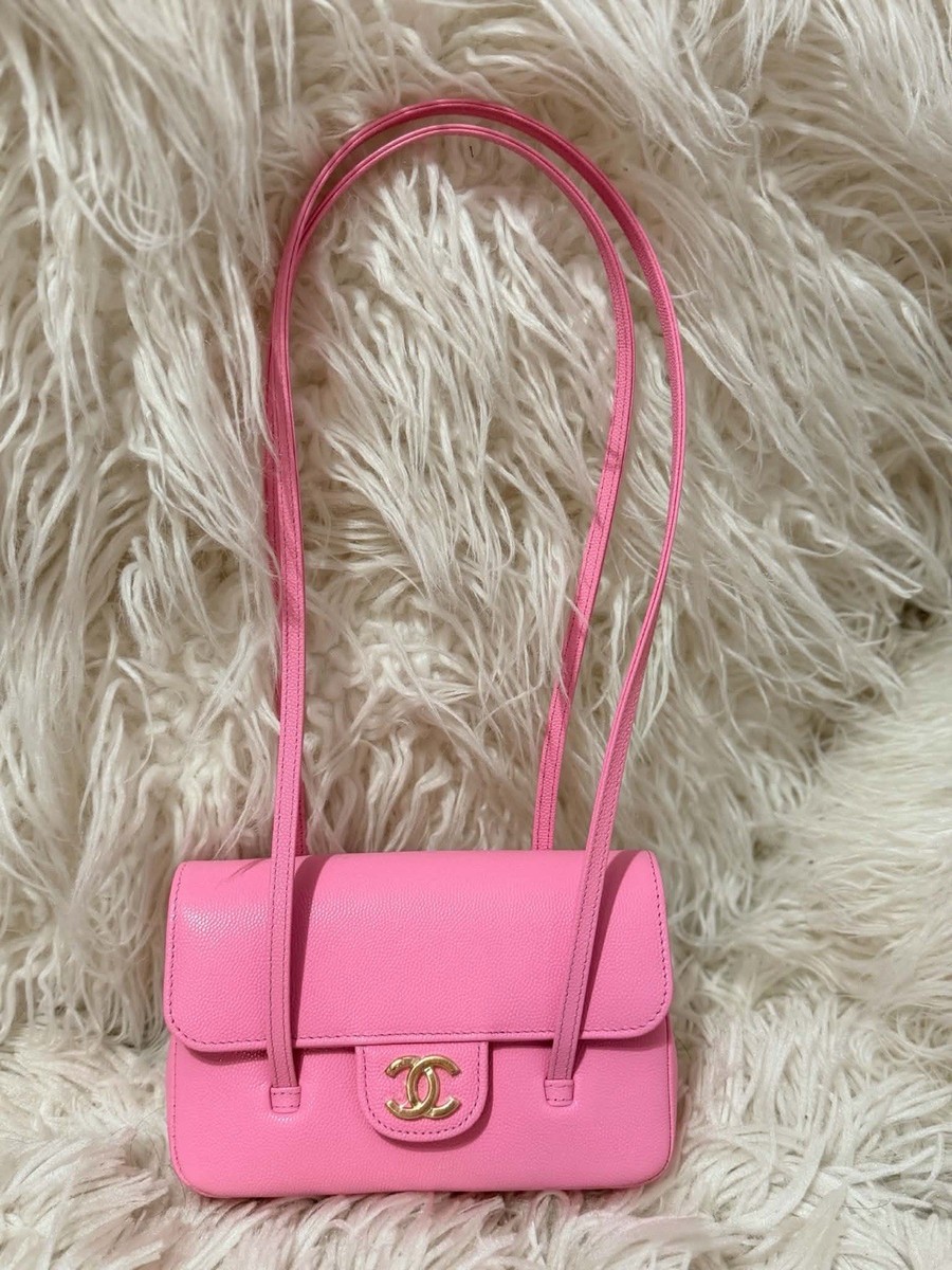 Auth BNIB Chanel 26 bag Pink Mini Preppy Coco Grained Shiny