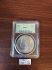 1886 Morgan Silver Dollar,  PCGS MS-64, Rare,  Brilliant Luster, Old Green Label