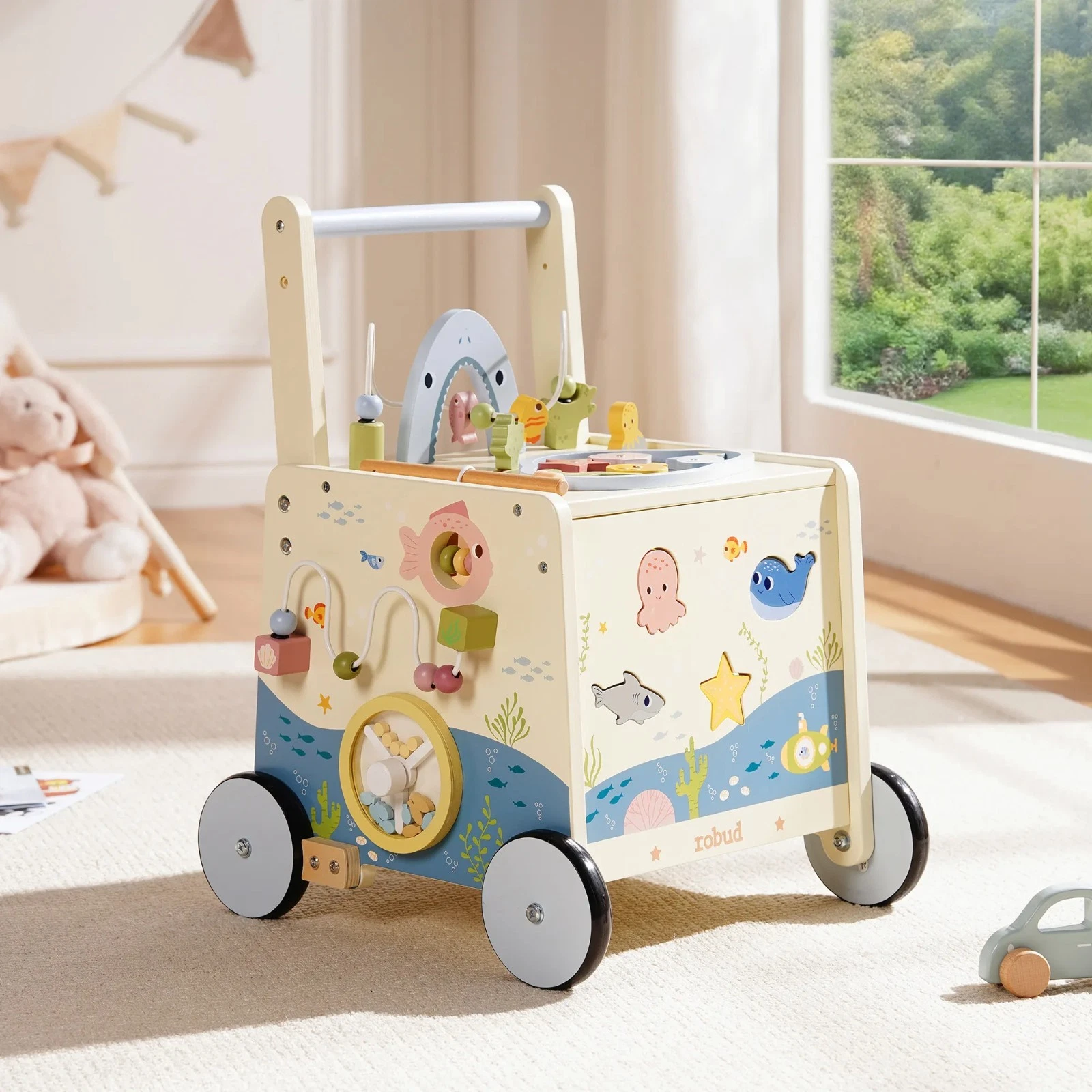 ROBUD Wooden Baby Push Walker Marine Theme Learning Walking Toys for Baby Gift
Opens in a new window