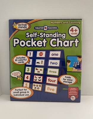 Active Minds TABLETOP TEACHING Self-Standing Pocket Chart NUMBERS & COUNTING 4+