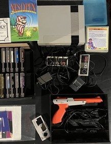 NES Console Bundle! Nintendo Console w Storage, Accessories & Lot Of 23 Games!!