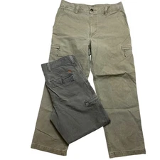 Lof Of 2 Dockers Pacific Collection Pants Mens 34x30 Gray Tan Cotton Crossover