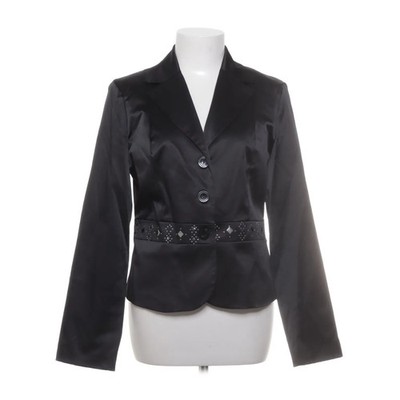 Testoni, Blazer, Größe: M, Schwarz, Baumwolle/Elasthan/Polyester, Damen #BEC