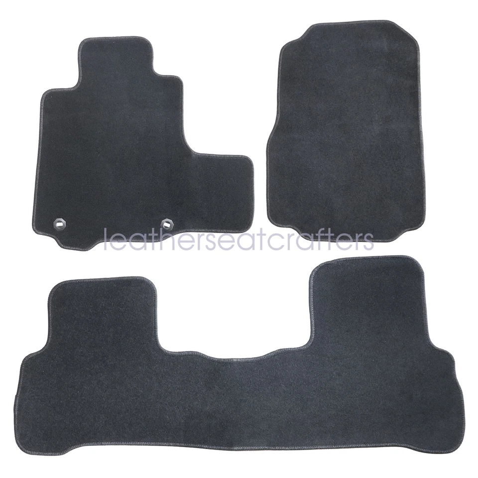 Alfombrillas de terciopelo de repuesto negras 3x para Honda CR-V CRV 2007-2011 Sport Foto 4 de 4