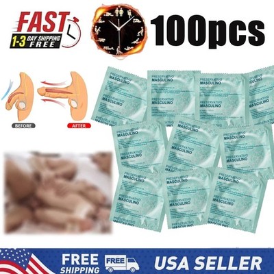 100PCS Latex Condoms Bulk Pack Ultra Thin Extended Pleasure Extra Sex Delay Time
