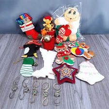 Vintage Christmas Holiday Lot of Ornaments and Other Various Collectibles