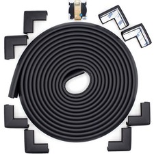 Slim-Fit Corner Edge Protectors Baby Proofing 18ft 8 Corners Soft Rubber Foam